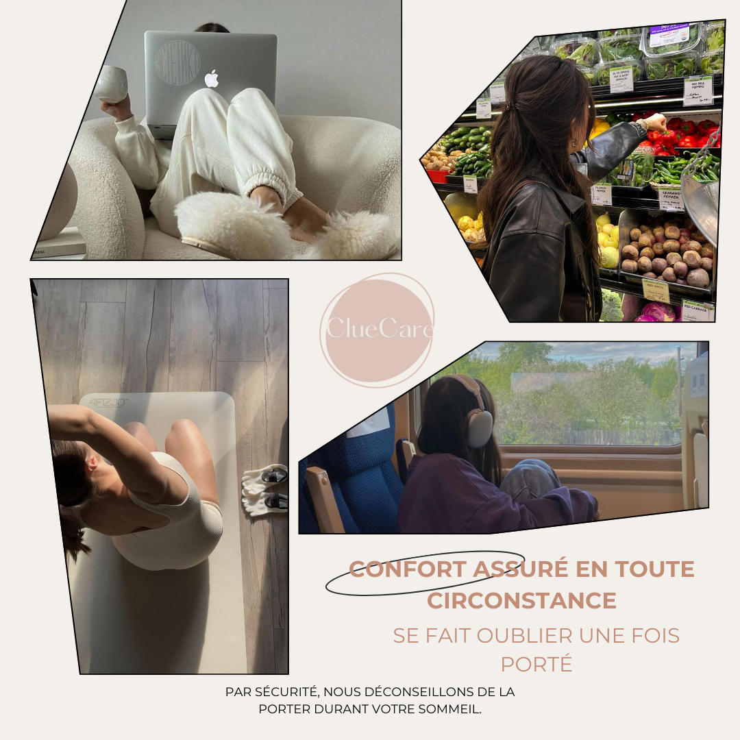 Ceinture menstruelle ClueCare chauffante et massante